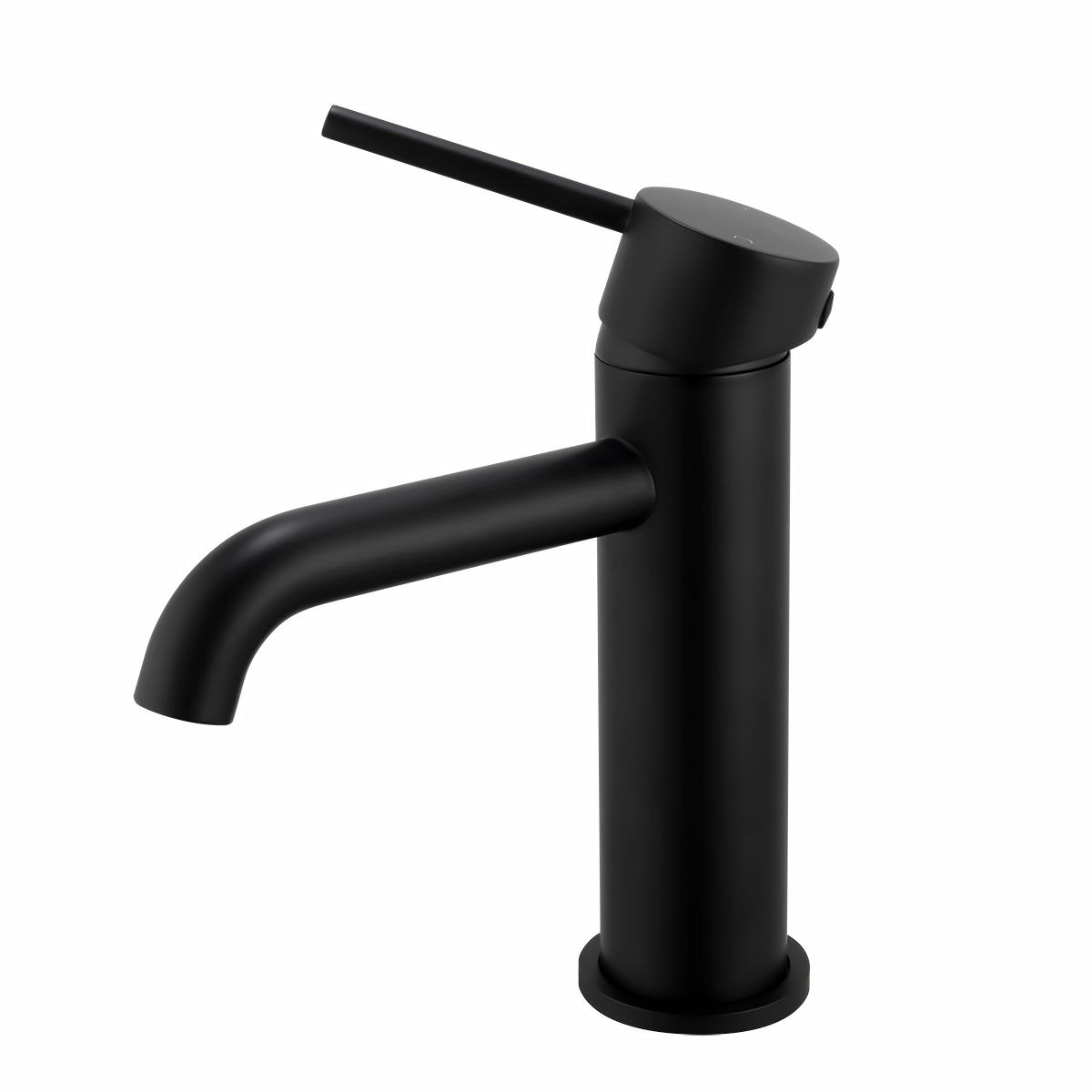 OX0150.BM LUCID PIN Matte Black Round Counter-mounted Basin Mixer