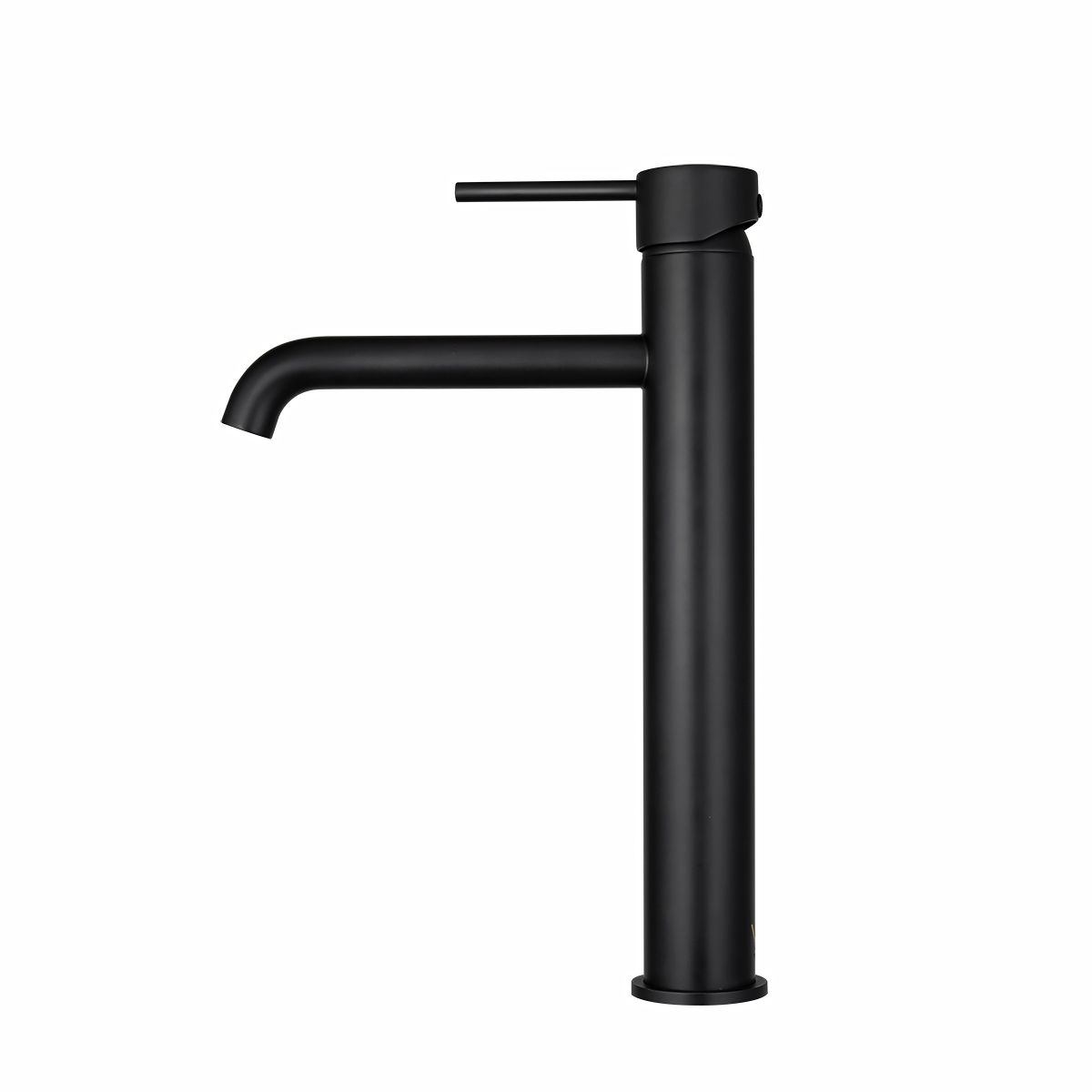 OX0151.BM LUCID PIN Polished Black Round Above Counter Tall Basin Mixer