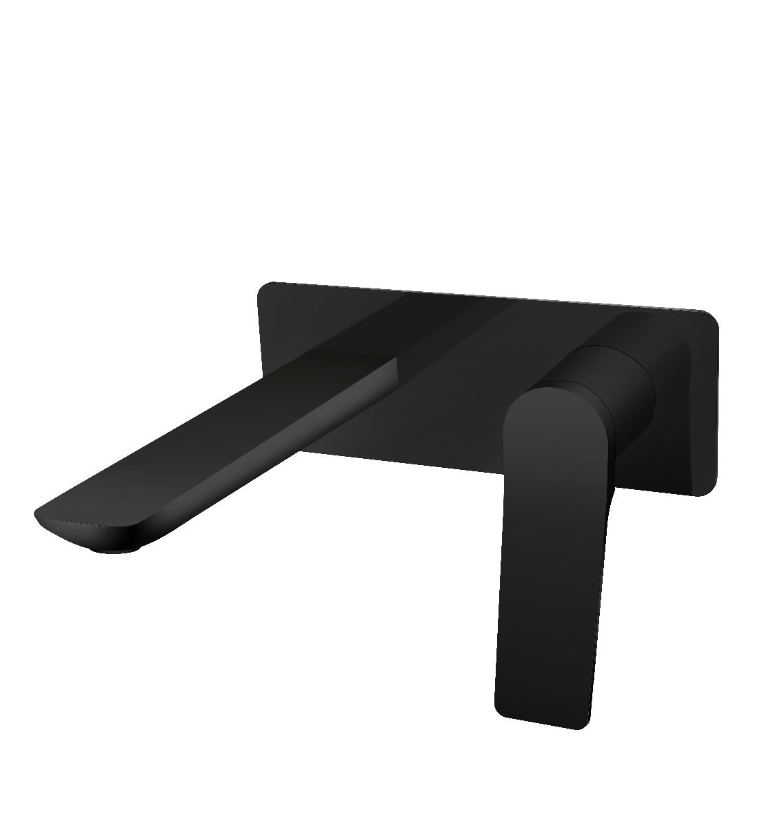 OX0153-2-EX.BM RUSHY Matte Black Square Wall Mounted Wall Mixer