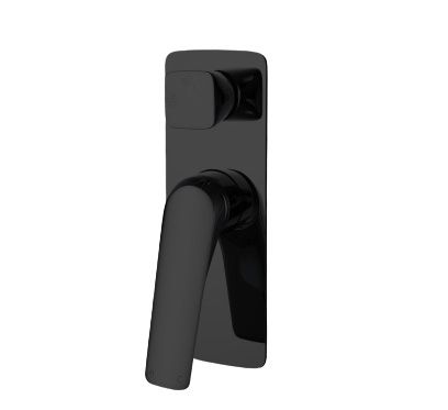 OX0166.ST Matte Black Square Wall Mounted Mixer