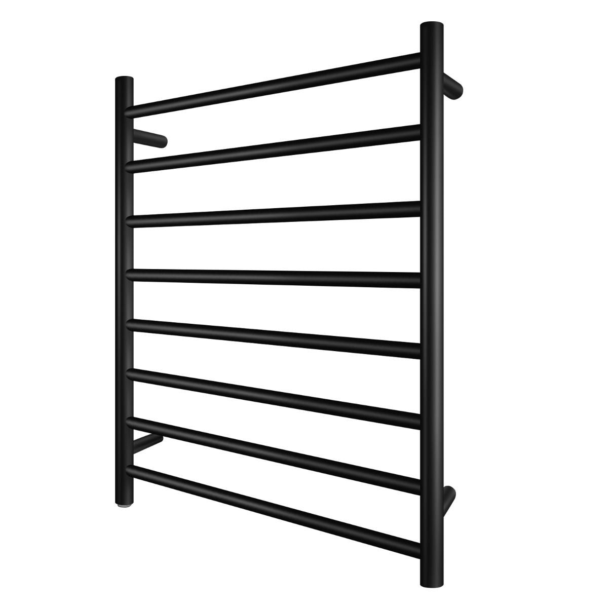 OX08.R.HTR Matte Black Round Wall Mounted Towel Warmer