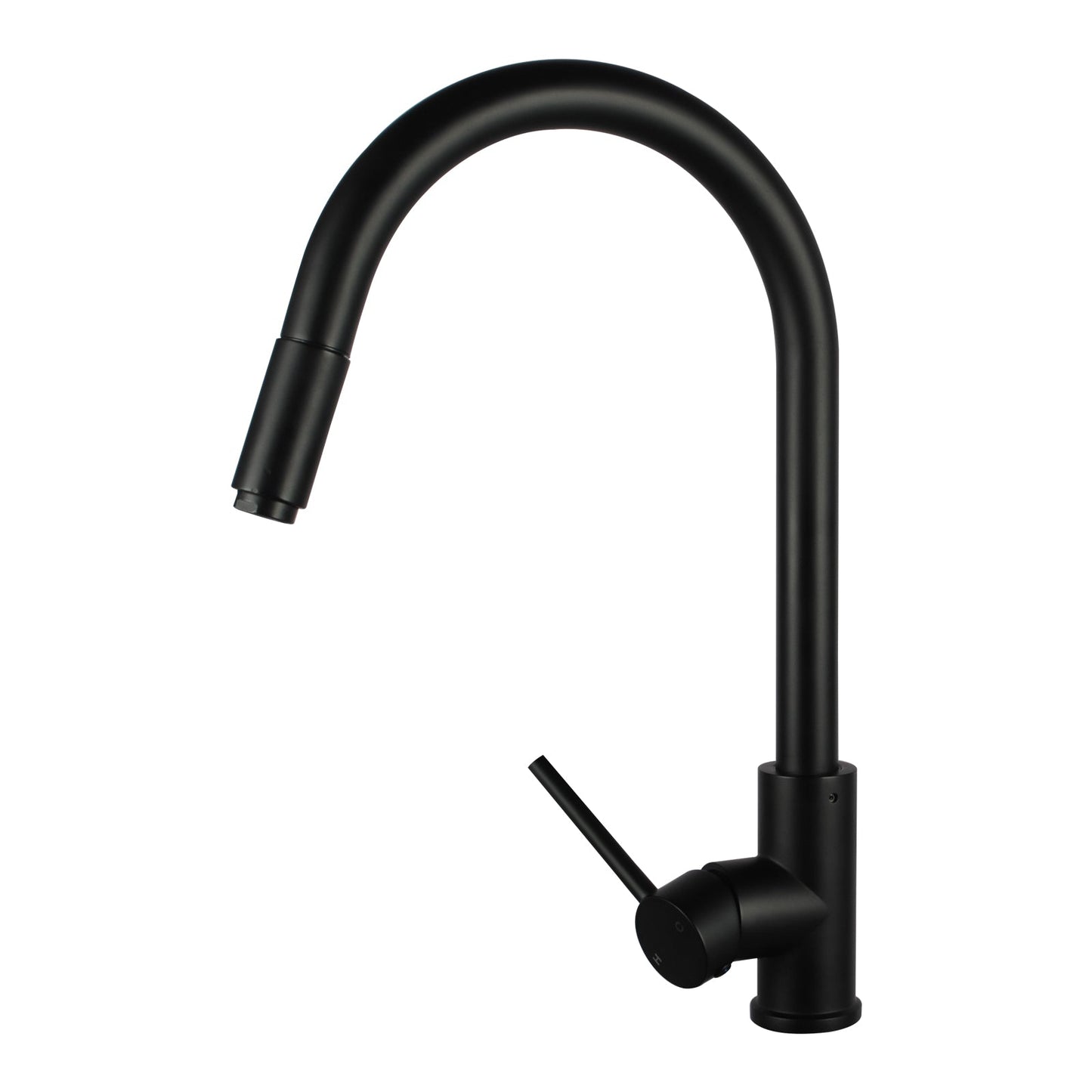 OX1016.KM Matte Black Round Above Counter Kitchen Mixer