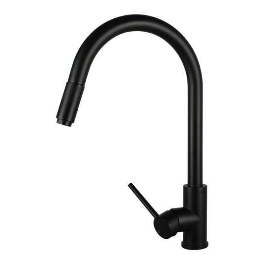OX1016.KM Matte Black Round Above Counter Kitchen Mixer
