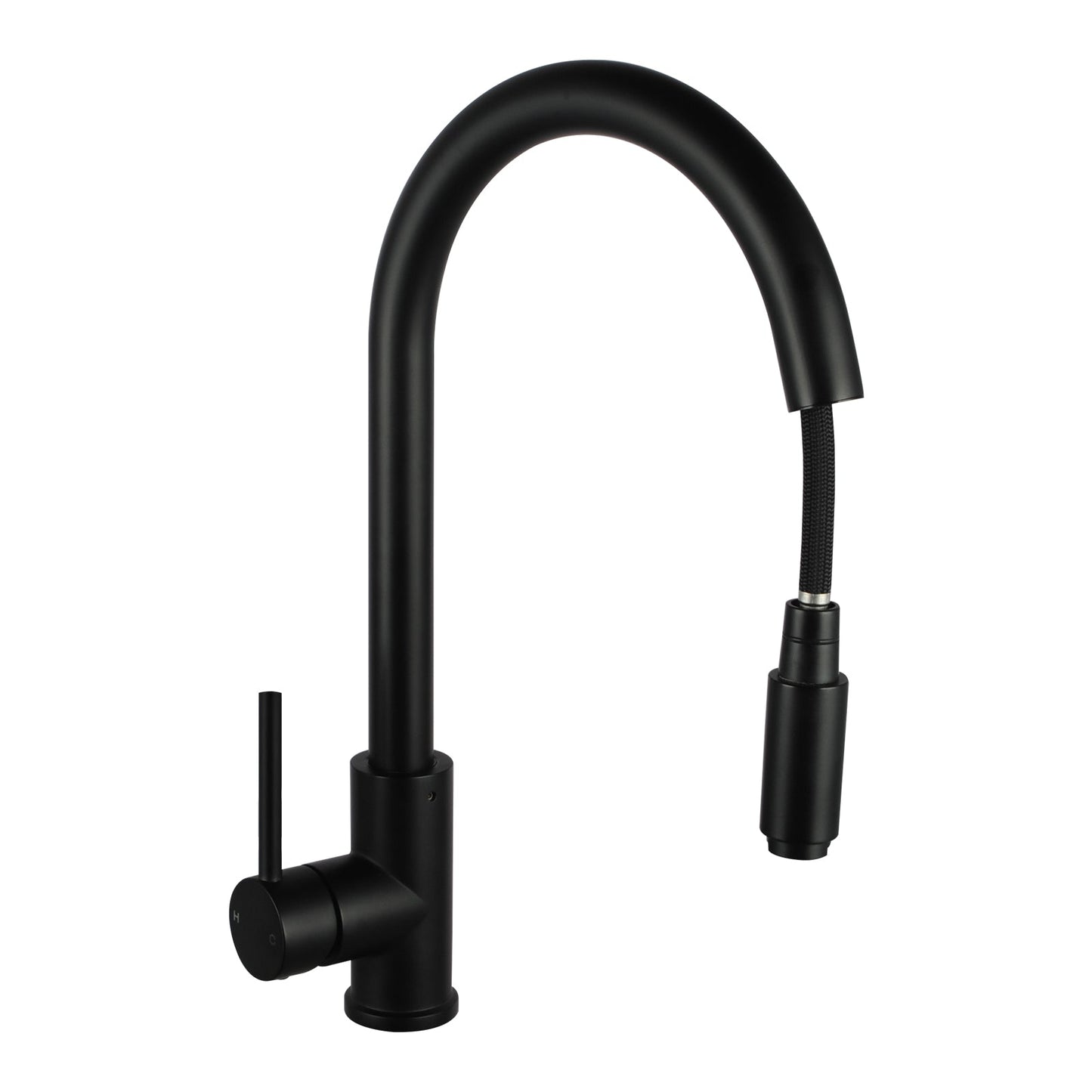 OX1016.KM Matte Black Round Above Counter Kitchen Mixer