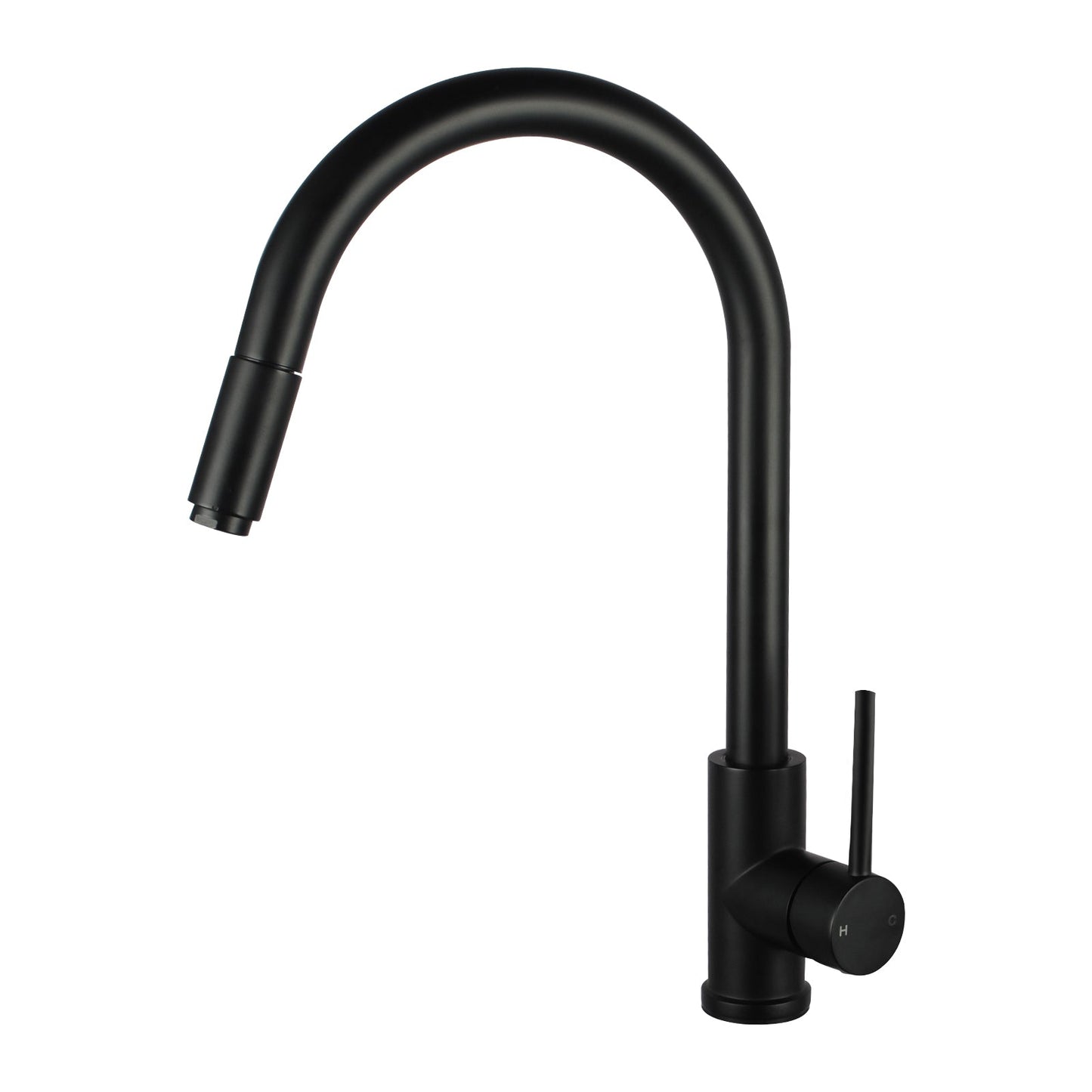 OX1016.KM Matte Black Round Above Counter Kitchen Mixer