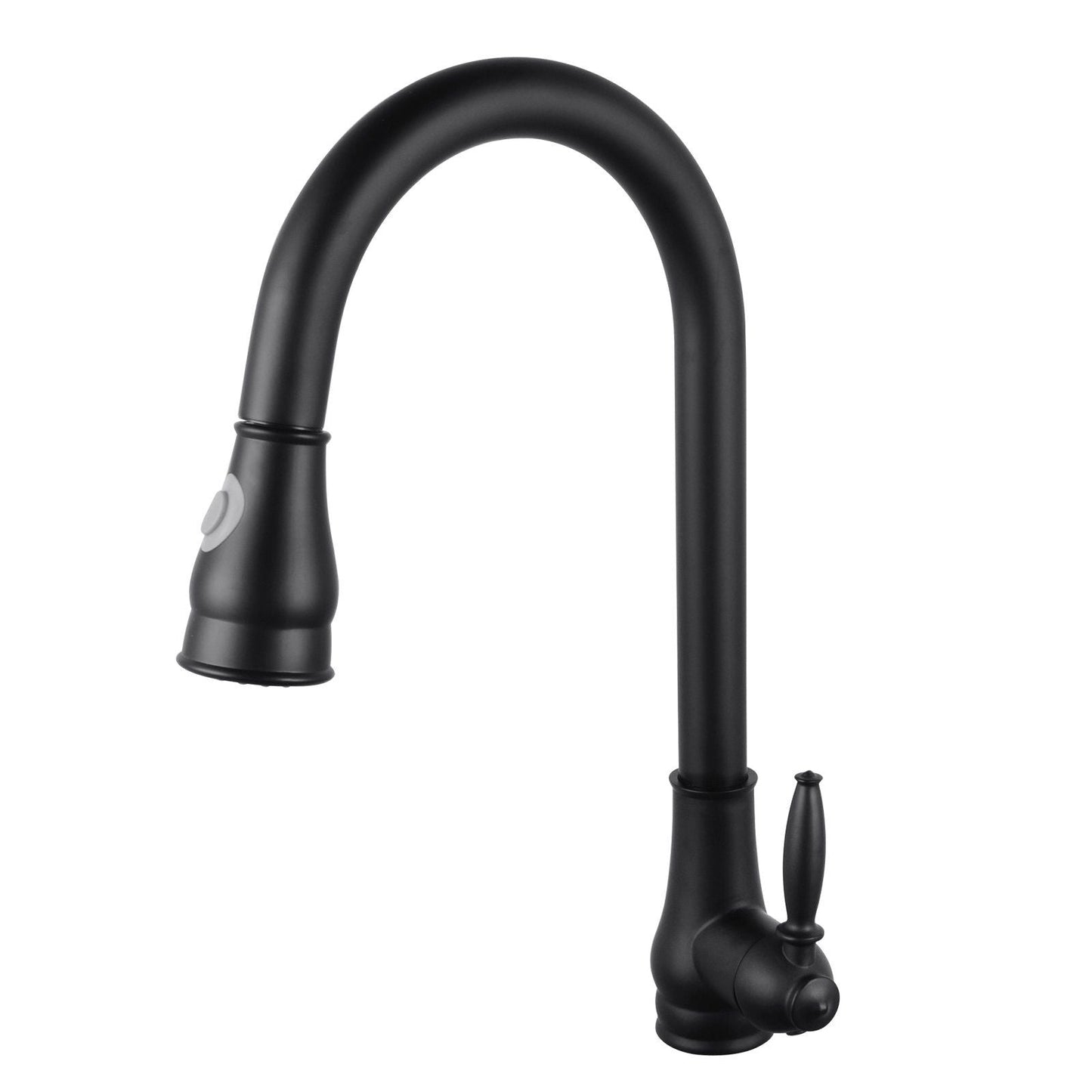 OX1018.KM Matte Black Round Above Counter Kitchen Mixer