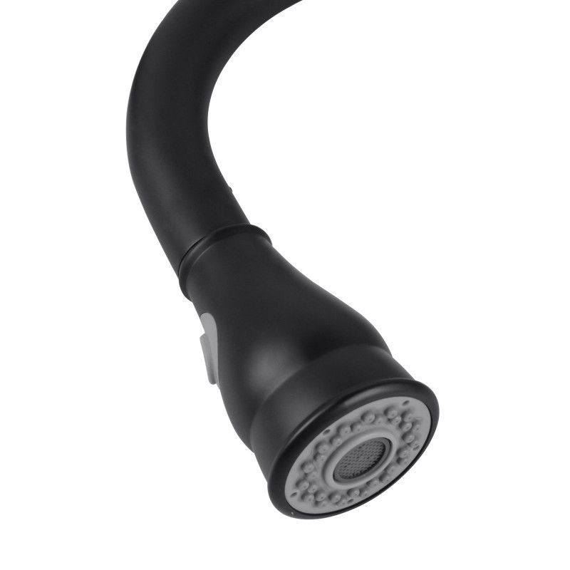 OX1018.KM Matte Black Round Above Counter Kitchen Mixer