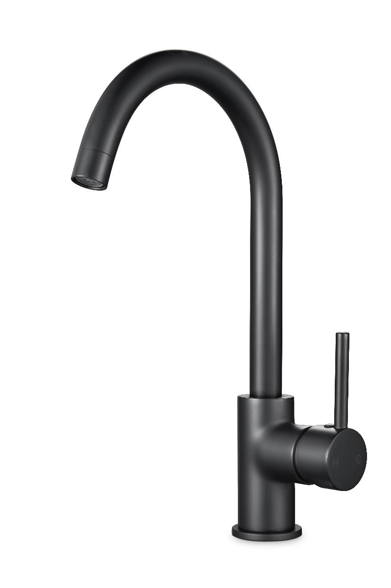 OX1026.KM Matte Black Round Above Counter Mixer