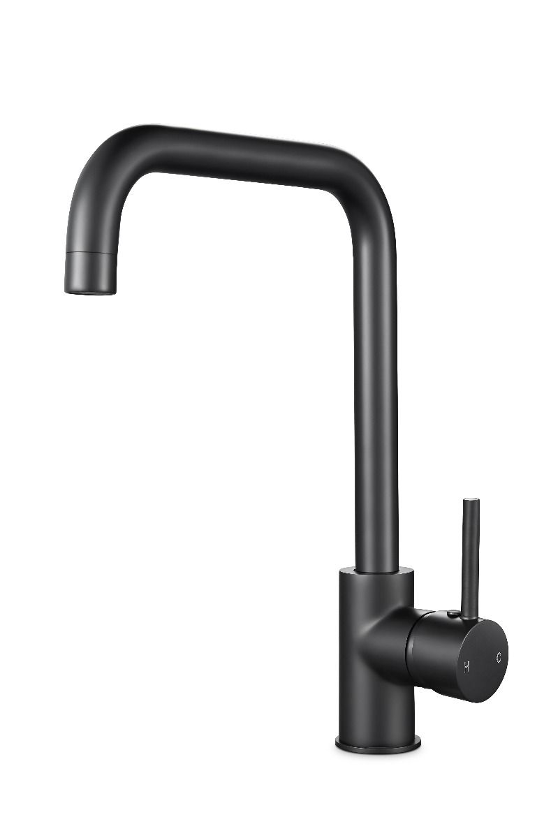 OX1027.KM Matte Black Round Above Counter Kitchen Mixer