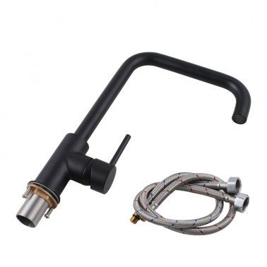 OX1027.KM Matte Black Round Above Counter Kitchen Mixer