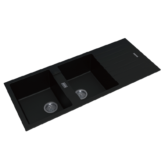 OX1150.KS Matte Black Rectangular Top/Undermount Sink