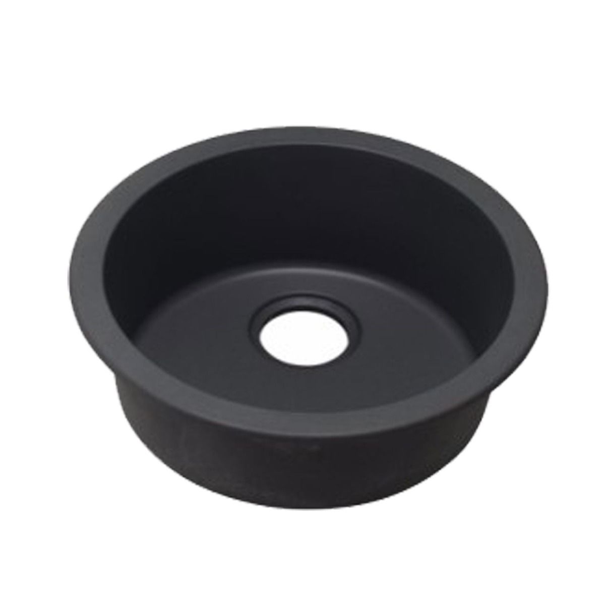 OX460.KS Matte Black Round Top/Undermount Sink