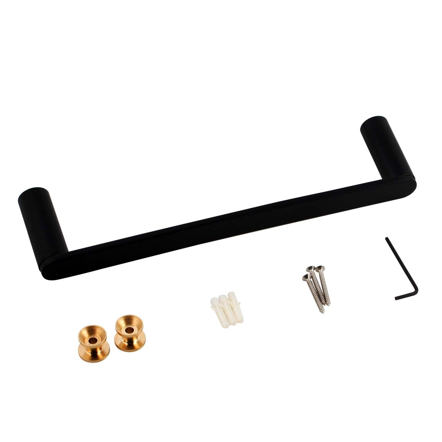 OX6503.TR Matte Black Round Wall Mounted Towel Ring