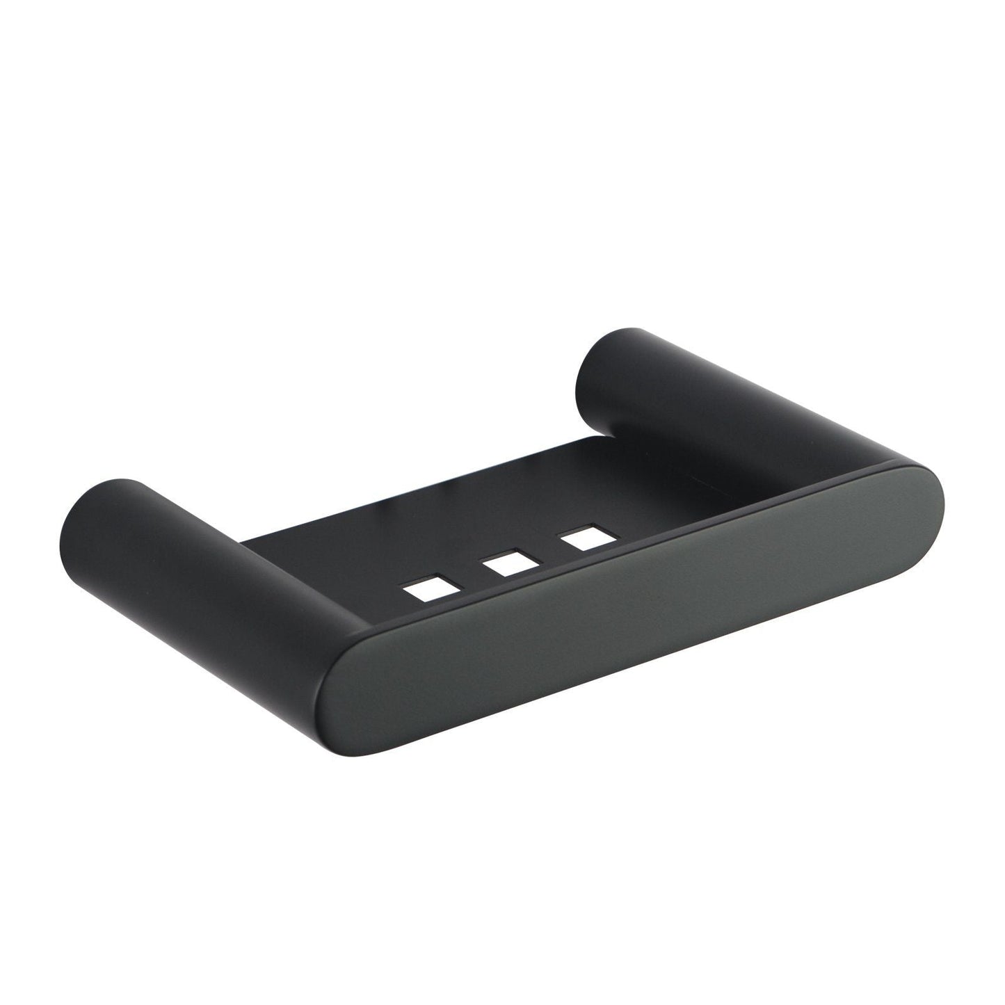 OX6506.TR RUSHY Matte Black Square Wall Mounted Soap Dish Holder