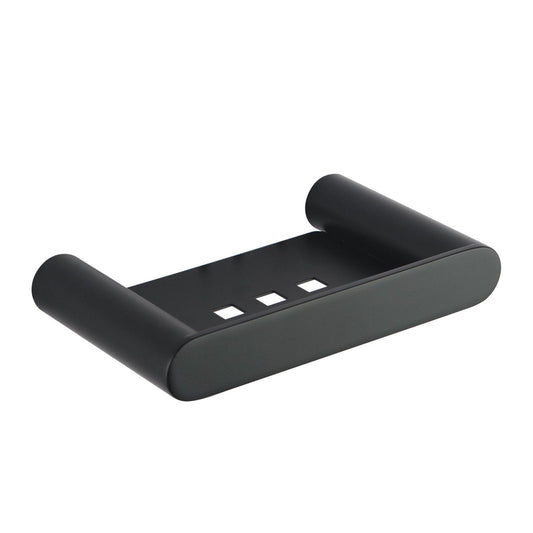 OX6506.TR RUSHY Matte Black Square Wall Mounted Soap Dish Holder