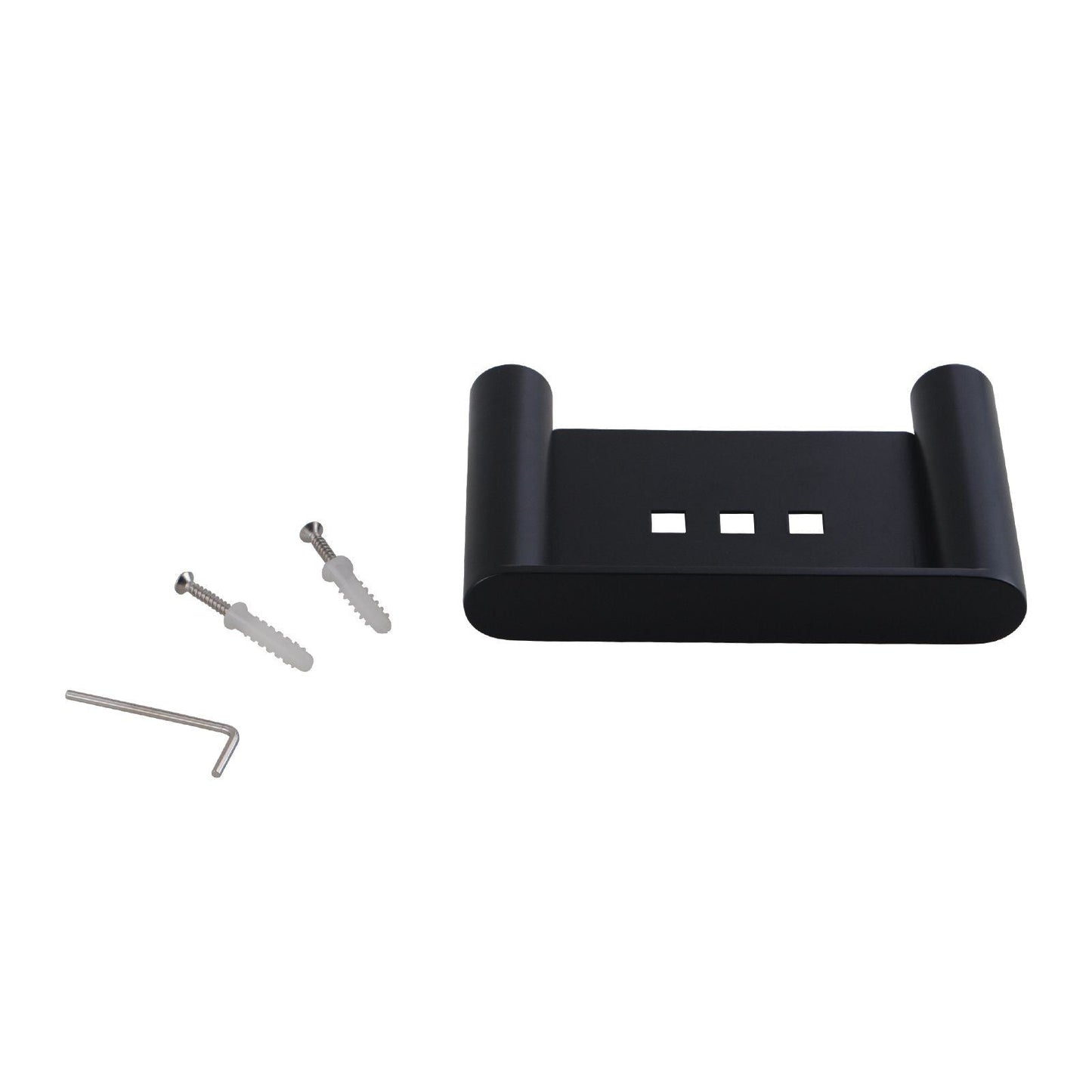 OX6506.TR RUSHY Matte Black Square Wall Mounted Soap Dish Holder