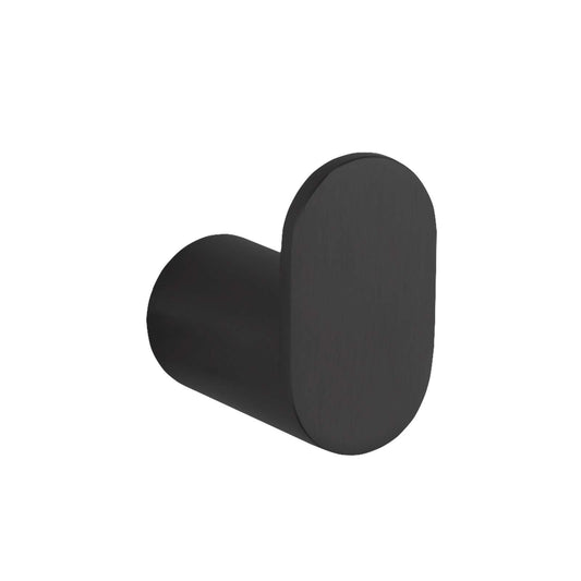 OX6507.TR RUSHY Matte Black Round Wall Mounted Robe Hook