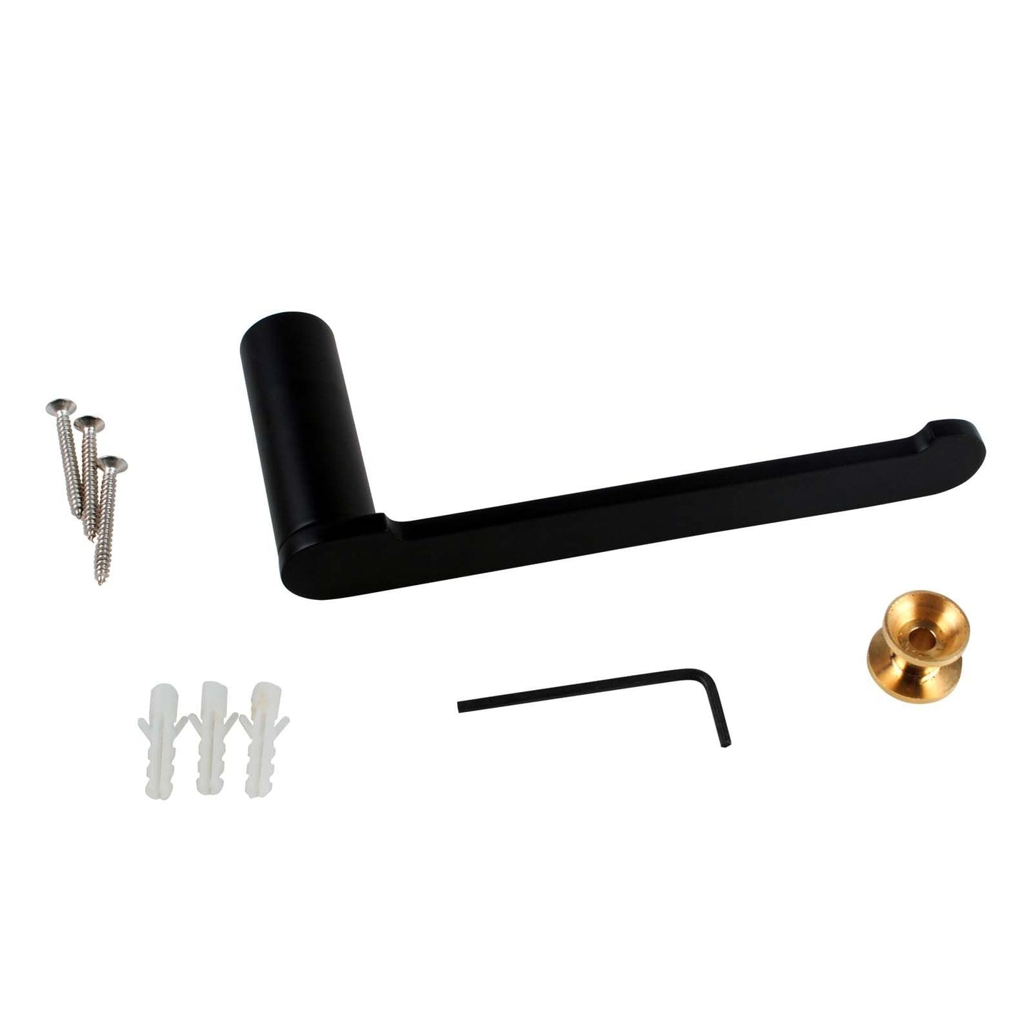 OX6513.TR RUSHY Matte Black Wall Mounted Toilet Paper Holder