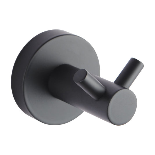 OX6607.TR LUCID PIN Matte Black Round Wall Mounted Robe Hook