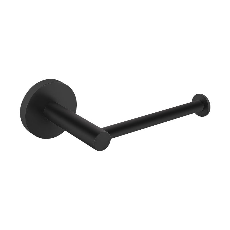OX6611.TR LUCID PIN Matte Black Round Wall Mounted Toilet Paper Holder