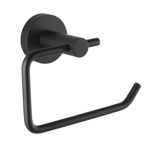 OX6613.TR LUCID PIN Matte Black Round Wall Mounted Toilet Paper Holder