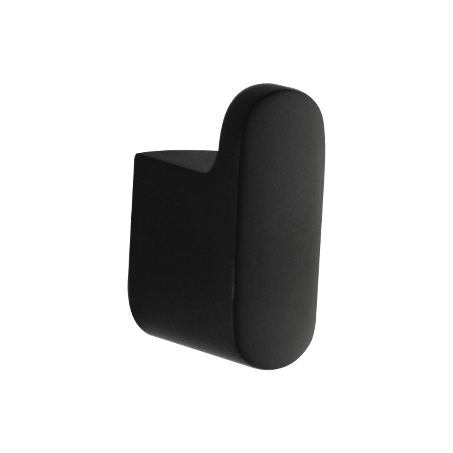 OX8007.TR VOG Matte Black Round Wall Mounted Robe Hook