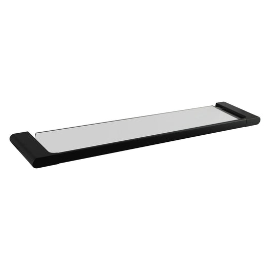 OX8014.TR Matte Black Rectangular Wall Mounted Shelf
