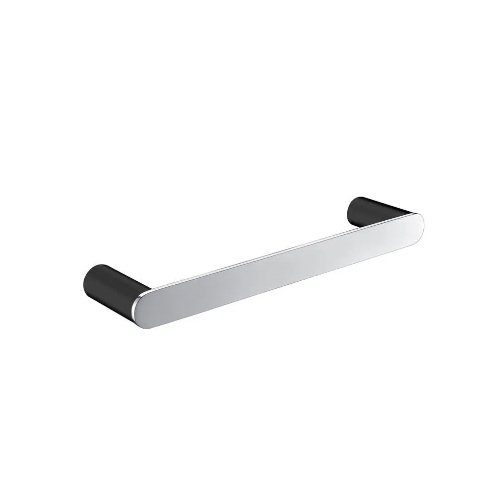 OXCH6503.TR RUSHY Brushed Black, Chrome Round Wall Mounted Towel Ring