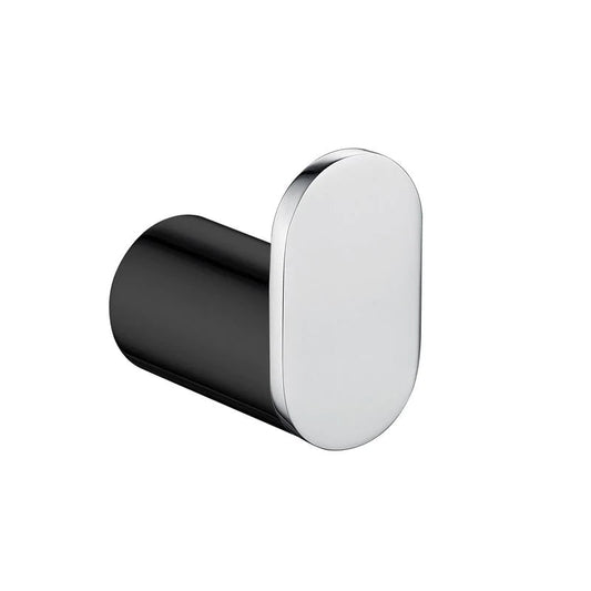 OXCH6507.TR Chrome, Polished Black, Chrome Round Wall Mounted Robe Hook
