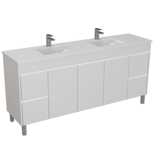 P184LG Polar Gloss White Free Standing Vanity