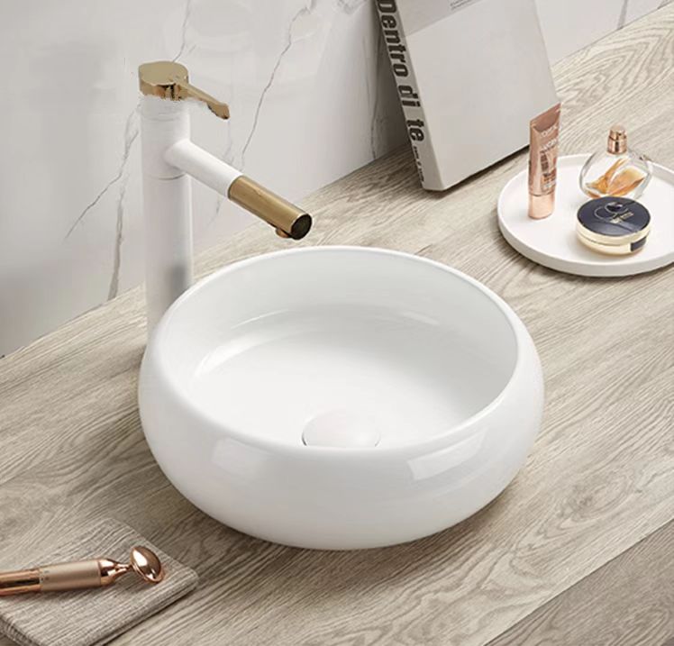 PA3612 Ronda Gloss White Round Above Counter Basin