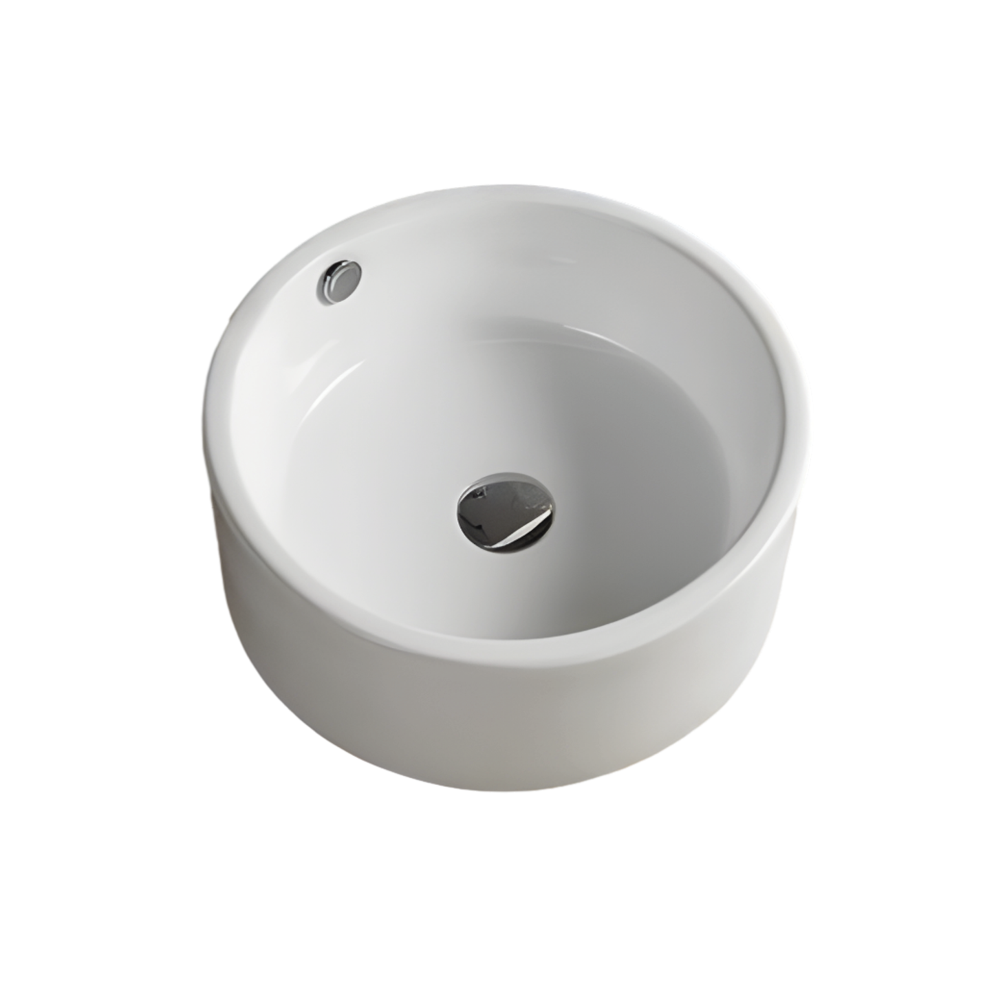 PA36R-OF Luna Gloss White Round Above Counter Basin
