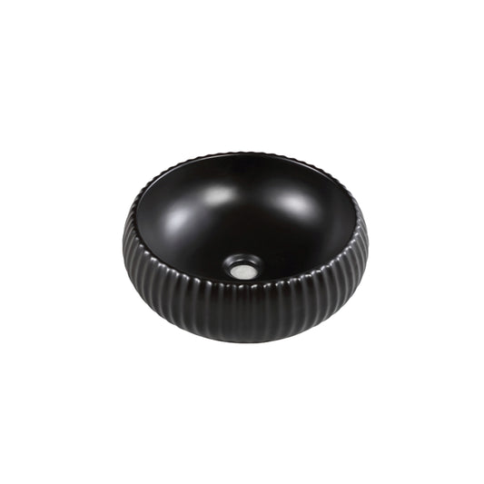 PA4014-MB Cascade Matte Black Round Above Counter Basin