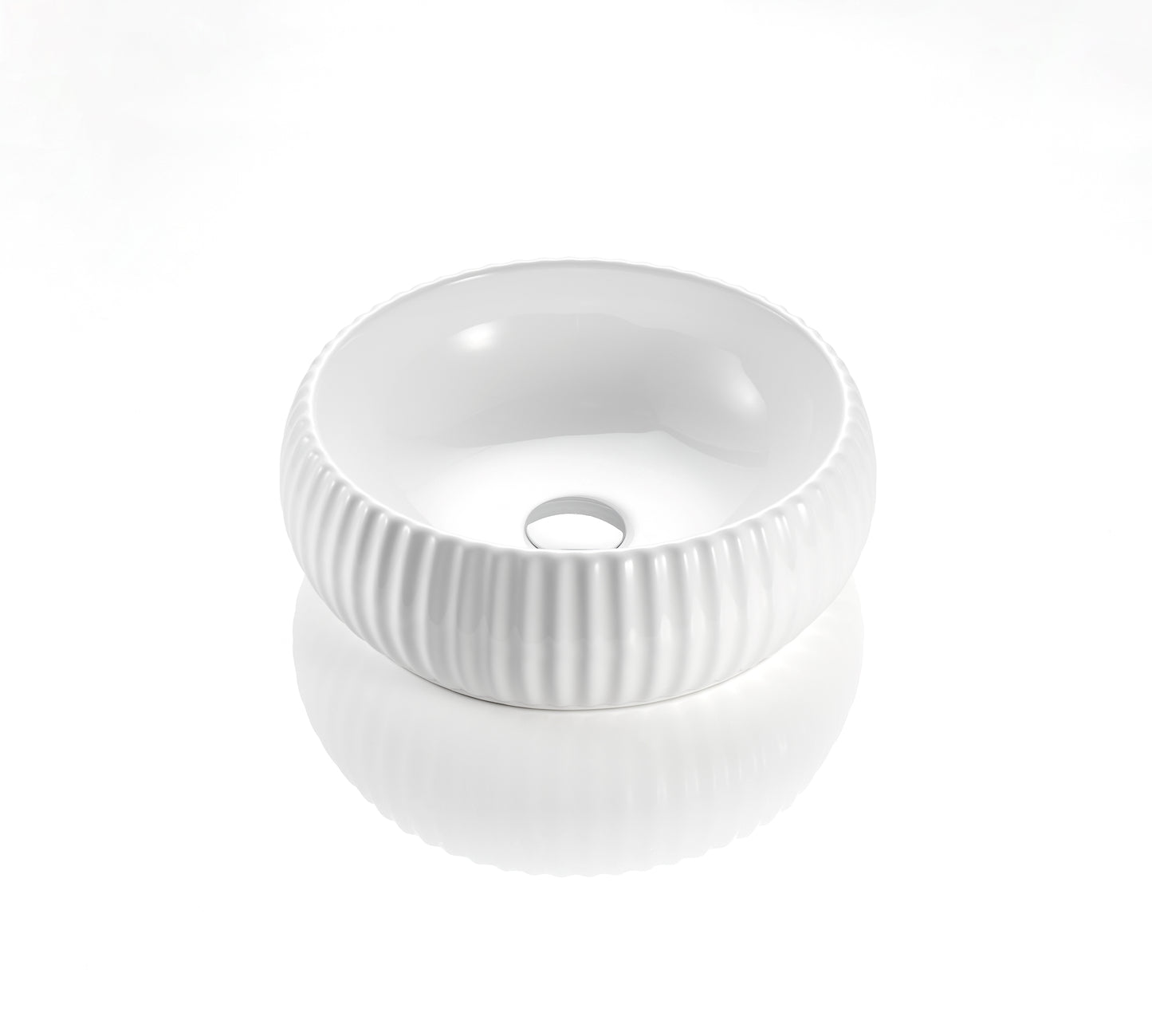 PA4014-MW Cascade Matte White Round Above Counter Basin