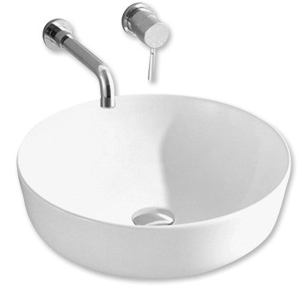 PA4242R Gloss White Round Above Counter Basin