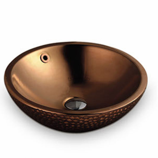 RG4343RG Ronda Fine Rose Gold Round Above Counter Basin