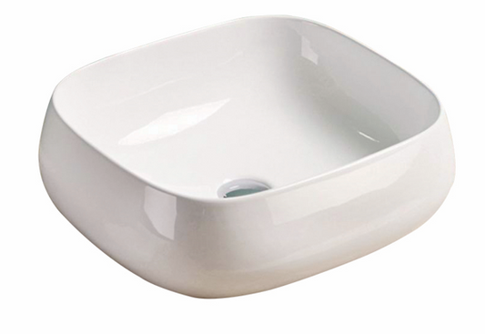 PA4540 Qubix Gloss White Rectangular Above Counter Basin