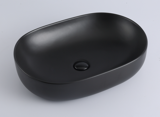 PA4935MB Oria Matte Black Oval Above Counter Basin