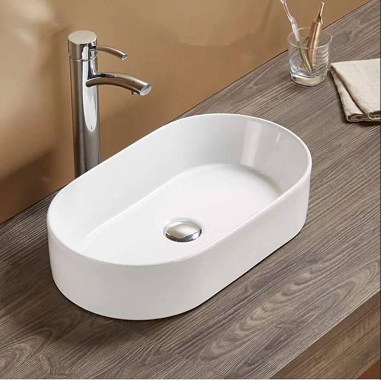 PA5230MW Olivia Matte White Oval Above Counter Basin
