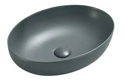 PA5239GMG Oria Matte Dark Grey Oval Above Counter Basin