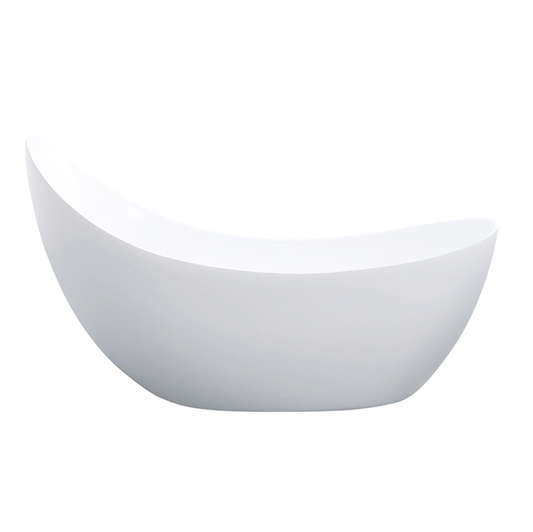 PBT1680MW Matte White Oval Free Standing Bathtub