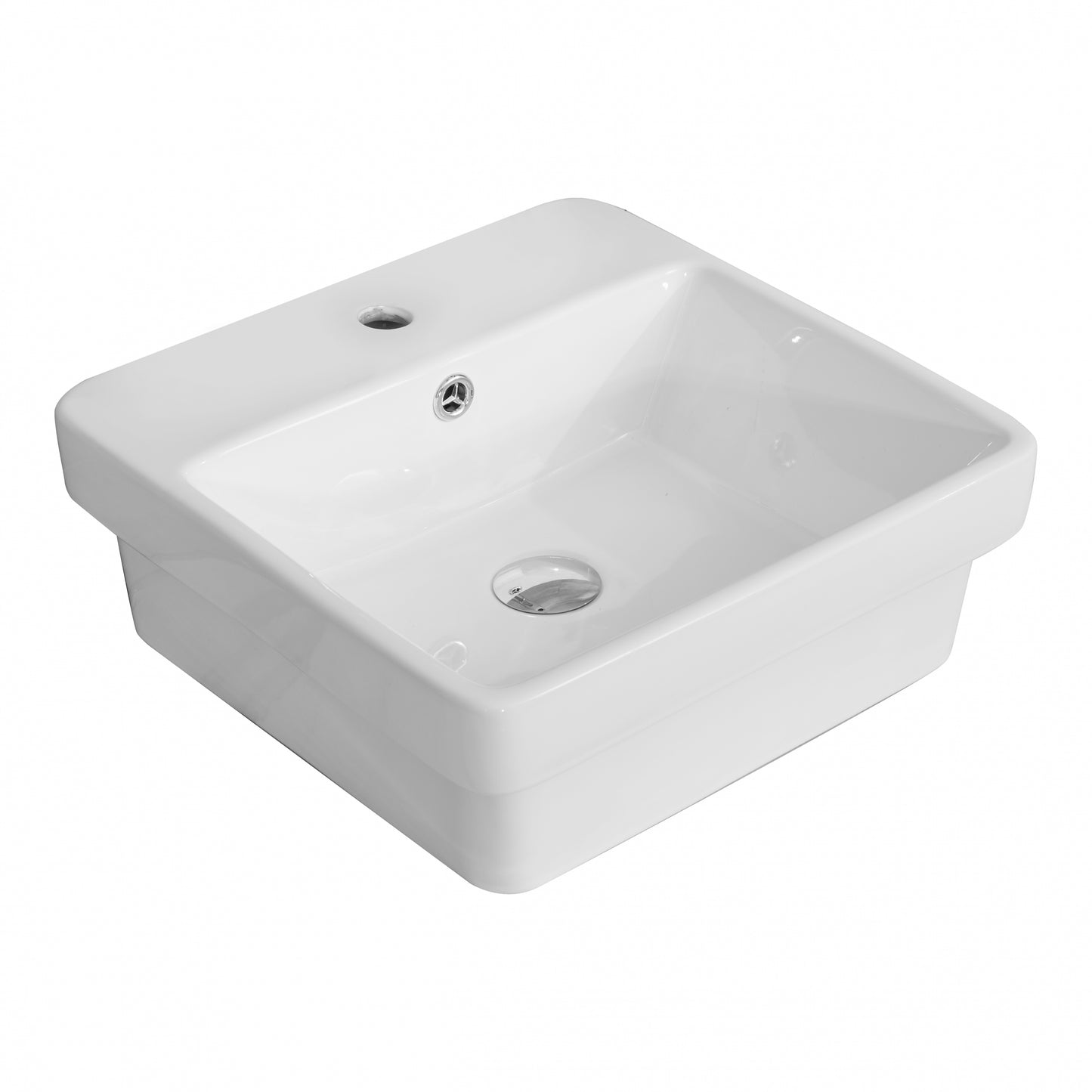 PI4141-TH Gloss White Square Insert mount Basin