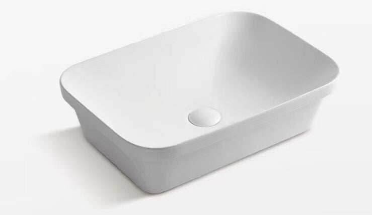 PI6138 Art Basins Gloss White Rectangular Insert mount Basin