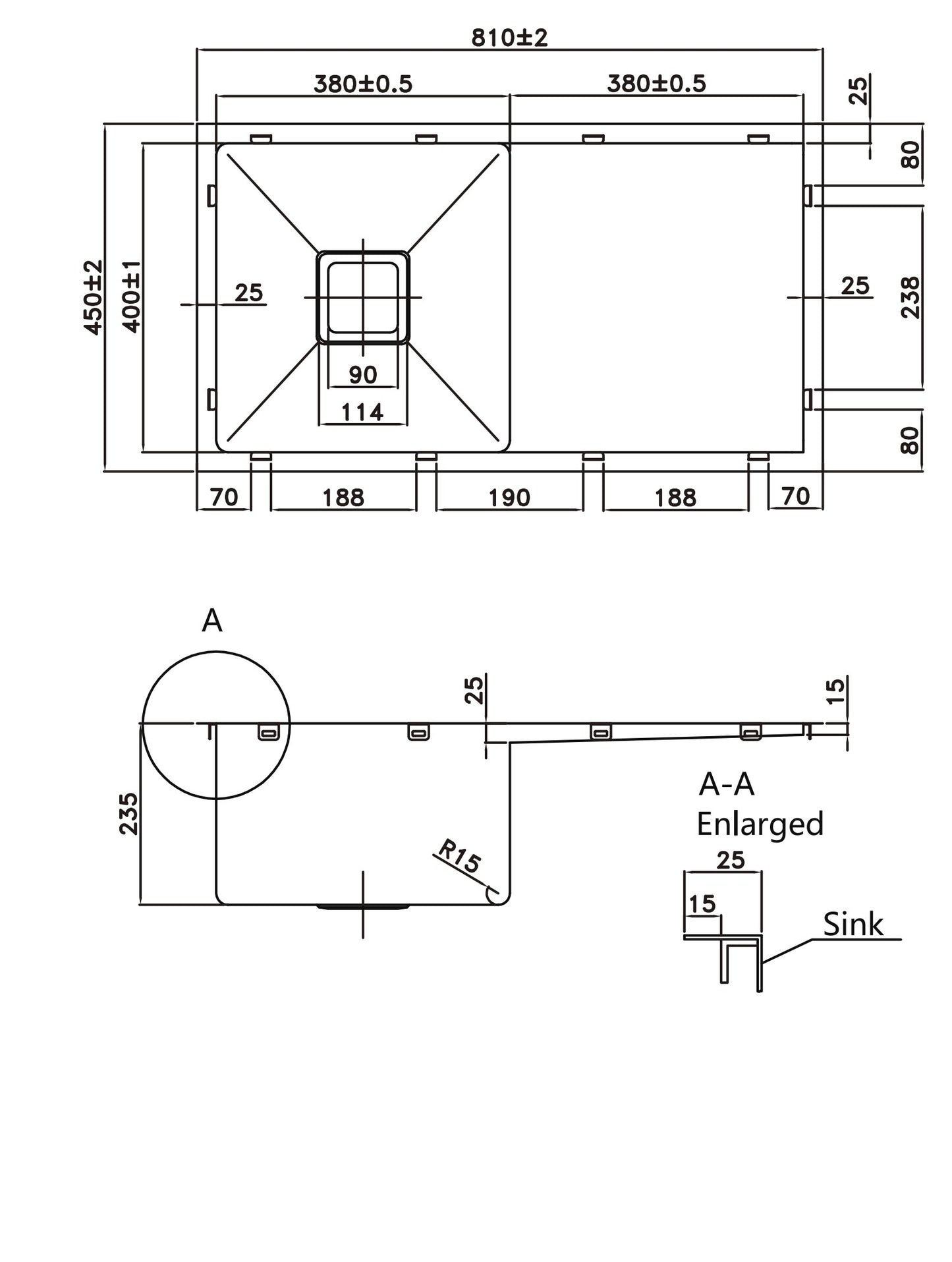 PKSS-810DS Rectangular Sink