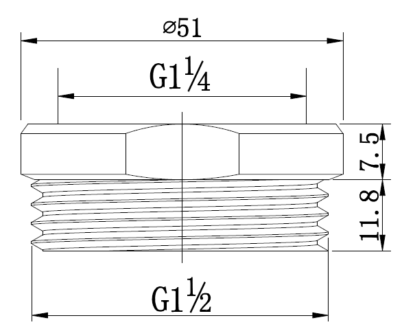 PU-SP-MB Matte Black Adaptor