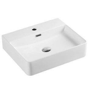 PW5042 Gloss White Rectangular Wall hung / above counter Basin