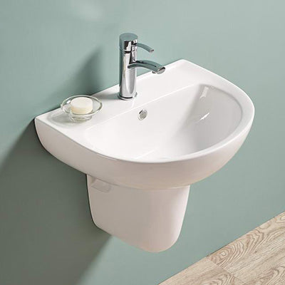 PW5443B Care Gloss White Wall hung Basin