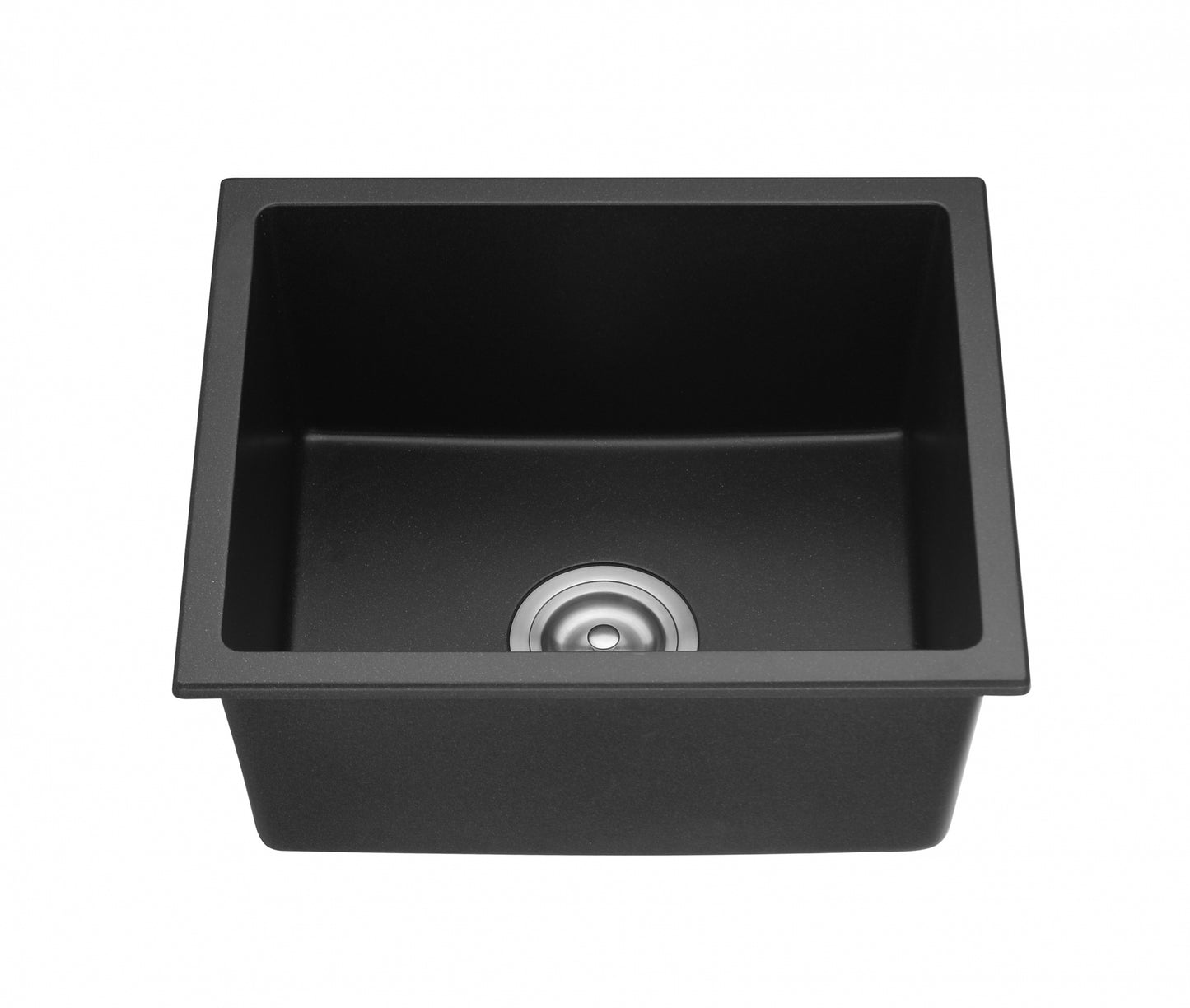 QKS4343-MB Matte Black Square Top/Undermount Sink
