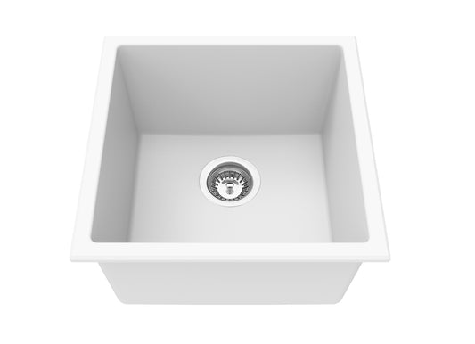 QKS4343-MW Matte White Square Top/Undermount Sink