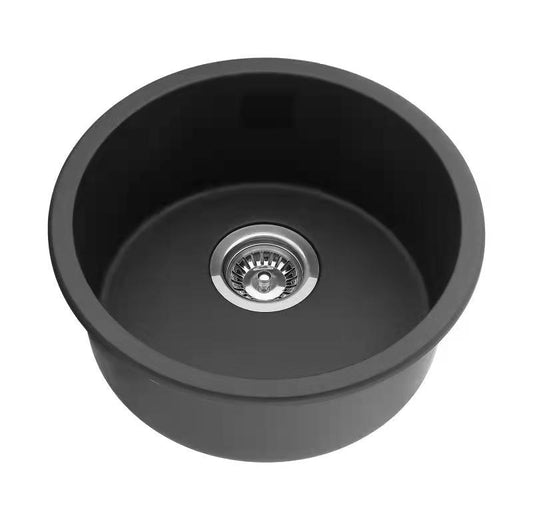 QKS4646-MB Matte Black Round Undermount Sink